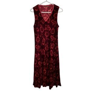 Harari‎ Fairy Goth Y2k Velvet Floral Dress Women Small Midi Designer Luxury Boho